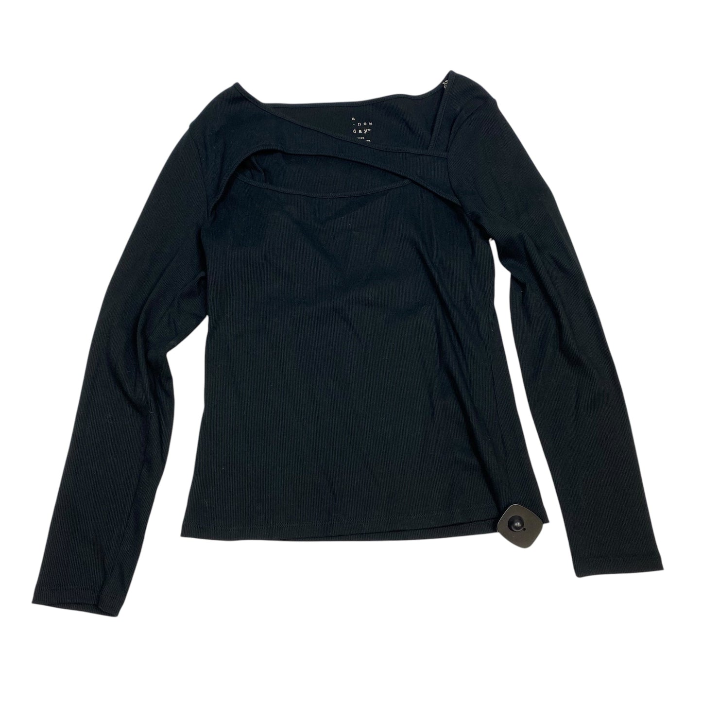 Top Long Sleeve By A New Day In Black, Size: M