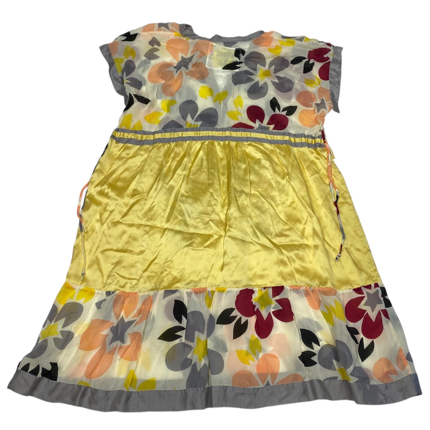 Dress Designer By Johnny Was In Grey & Yellow, Size: L