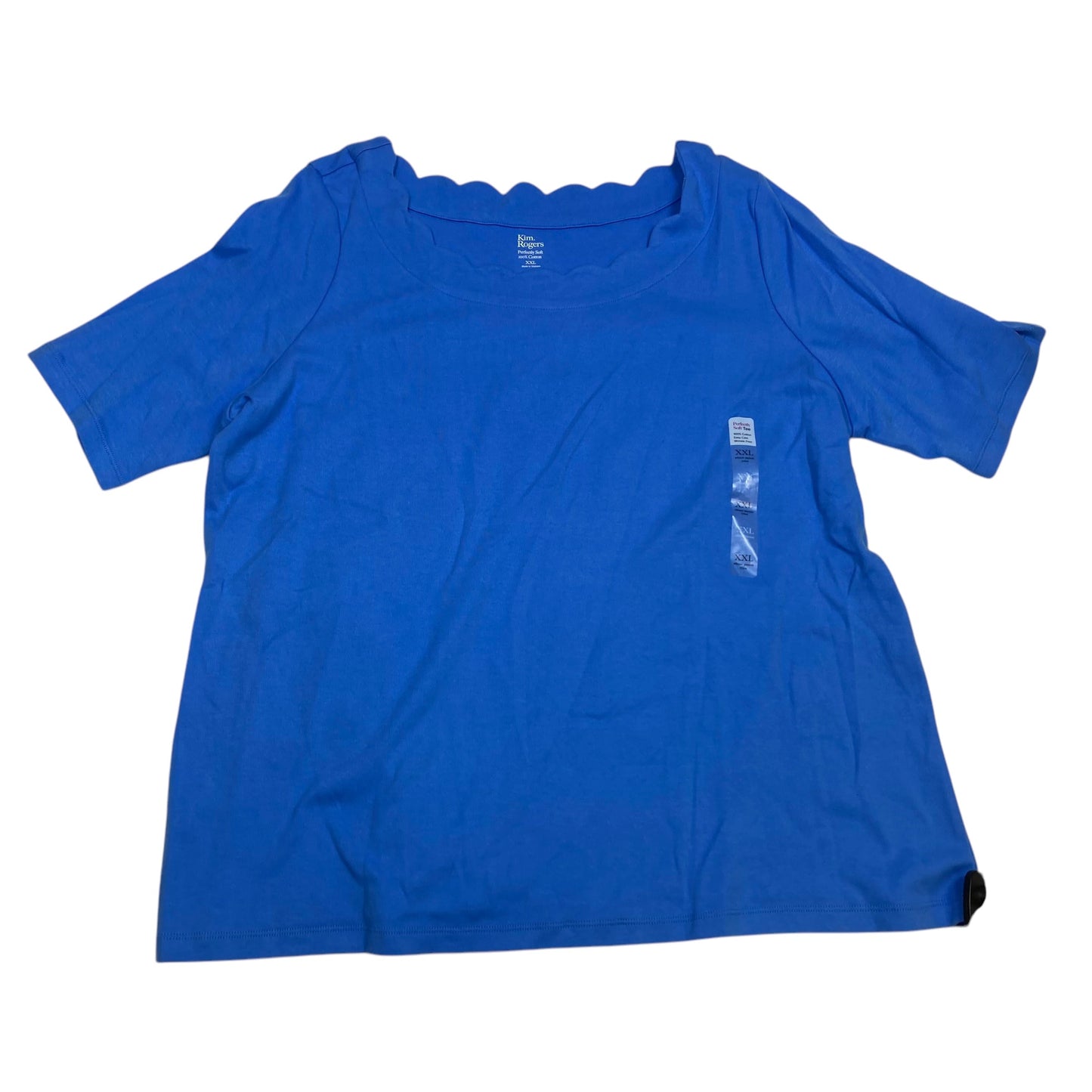 Top Short Sleeve Basic By Kim Rogers In Blue, Size: Xxl