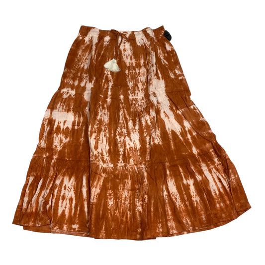 Skirt Midi By New Directions In Orange, Size: L