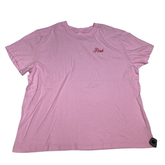 Top Short Sleeve By Pink In Pink, Size: Xl