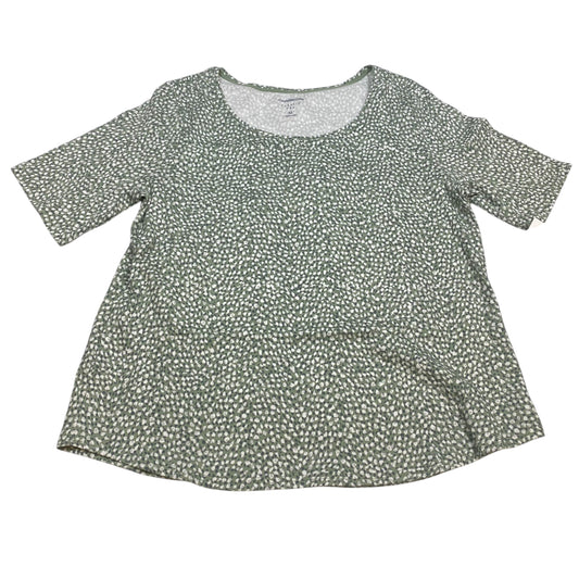 Top Short Sleeve By Croft And Barrow In Green, Size: Xl