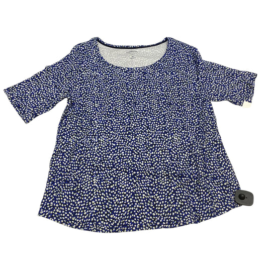 Top Short Sleeve By Croft And Barrow In Blue, Size: Xl