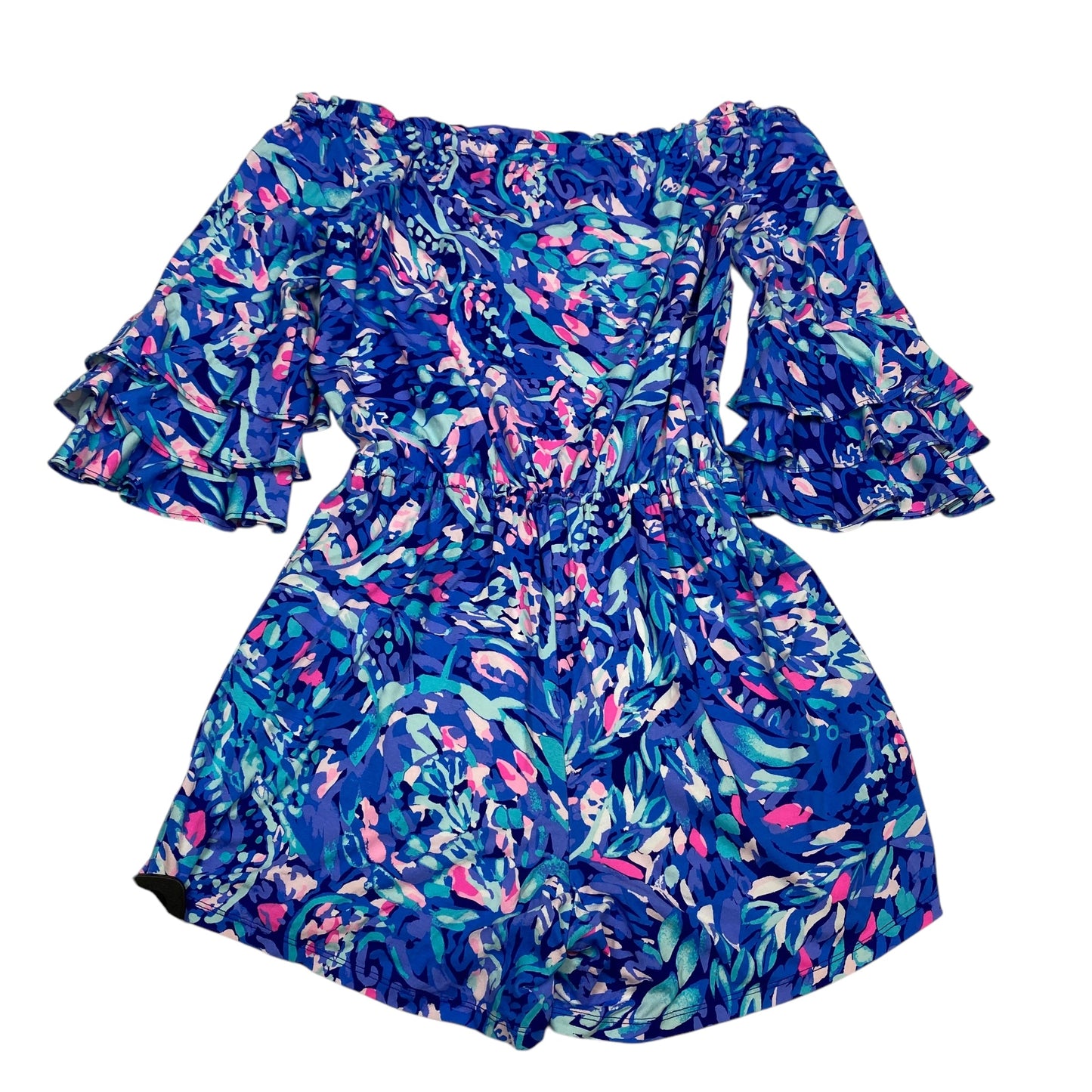 Romper Designer By Lilly Pulitzer In Blue & Purple, Size: S