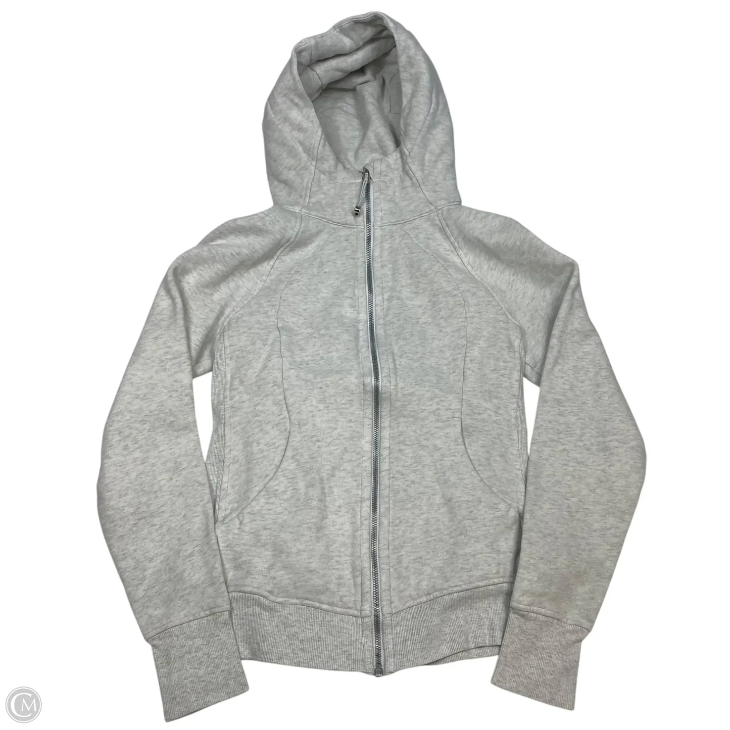 Athletic Jacket By Lululemon In Grey, Size: S