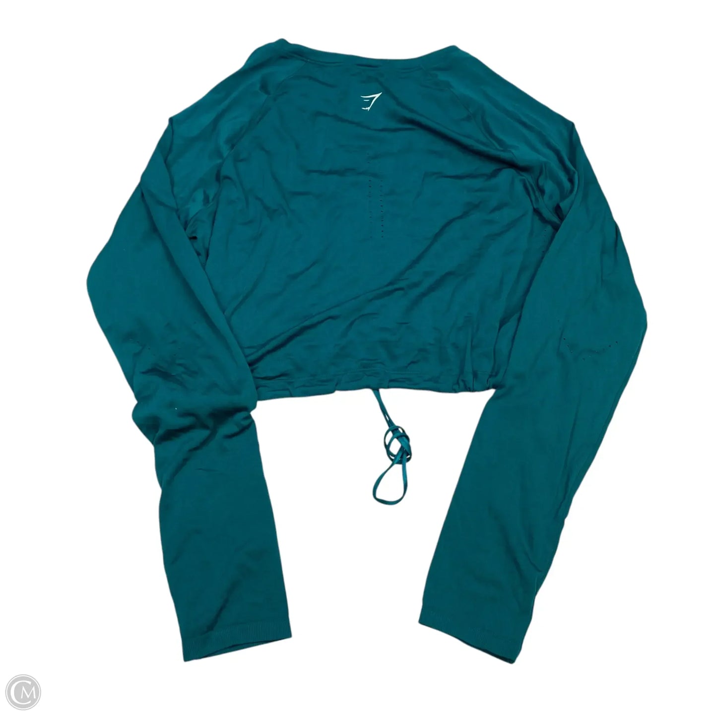 Athletic Top Long Sleeve Crewneck By Gym Shark In Green, Size: L