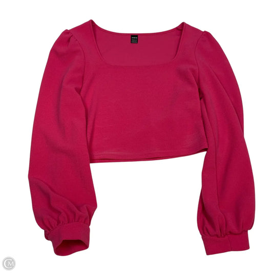 Top Long Sleeve By Shein In Pink, Size: L