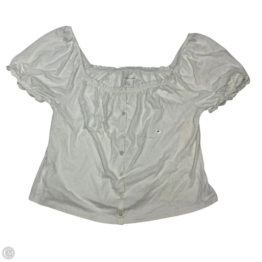 Top Short Sleeve By American Eagle In White, Size: M