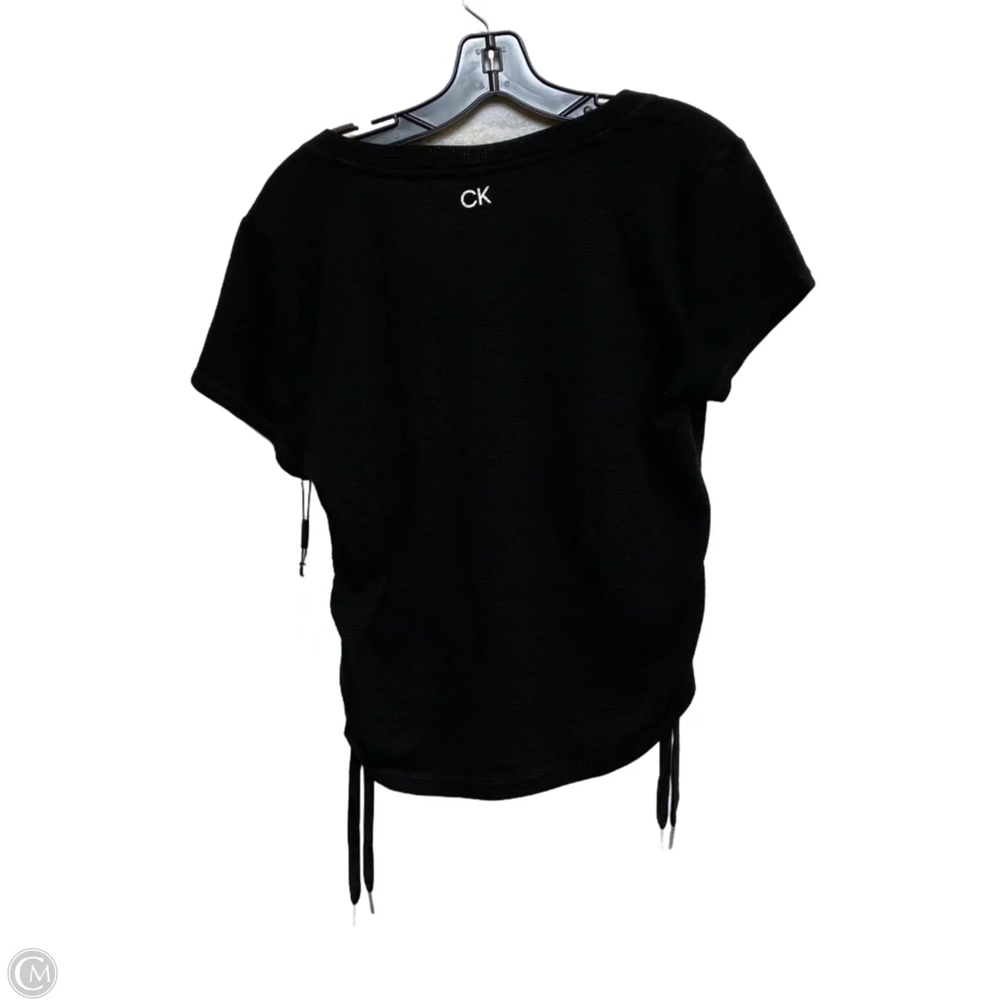 Athletic Top Short Sleeve By Calvin Klein Performance In Black, Size: M