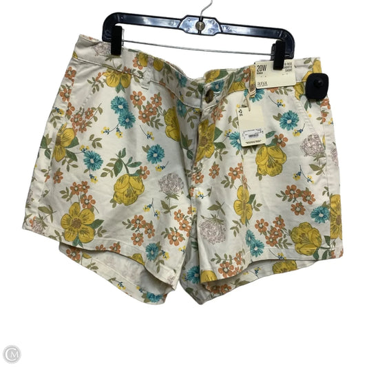 Shorts By Ana In Cream & Yellow, Size: 20