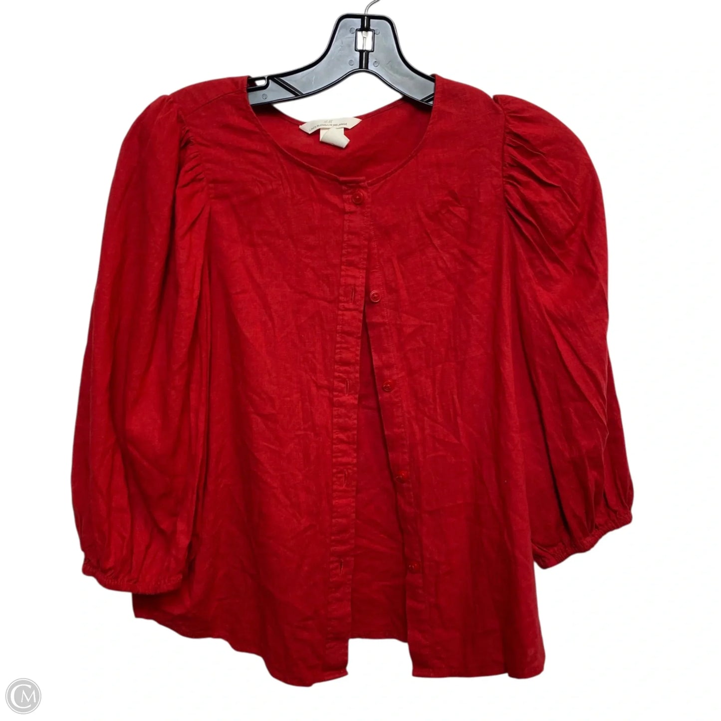 Top 3/4 Sleeve By H&m In Red, Size: S