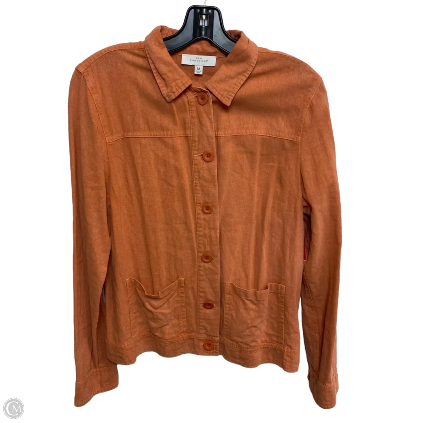 Top Long Sleeve By New Directions In Orange, Size: M