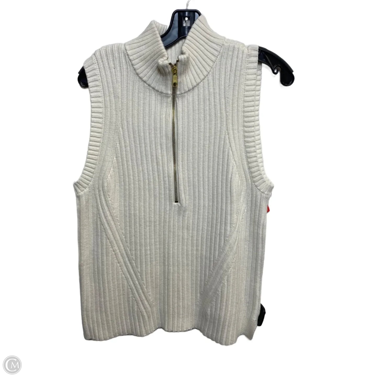 Vest Sweater By Talbots In Cream, Size: S