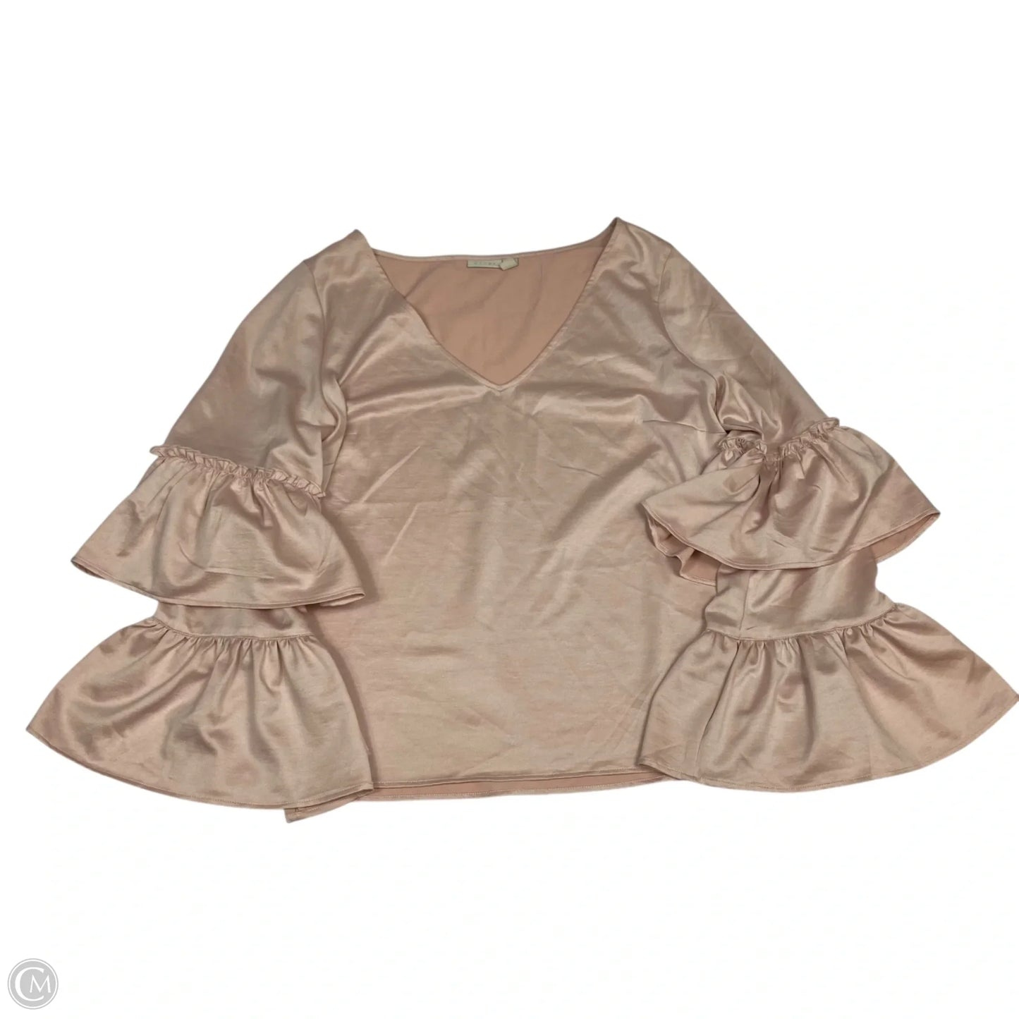 Top Long Sleeve By Hinge In Pink, Size: L