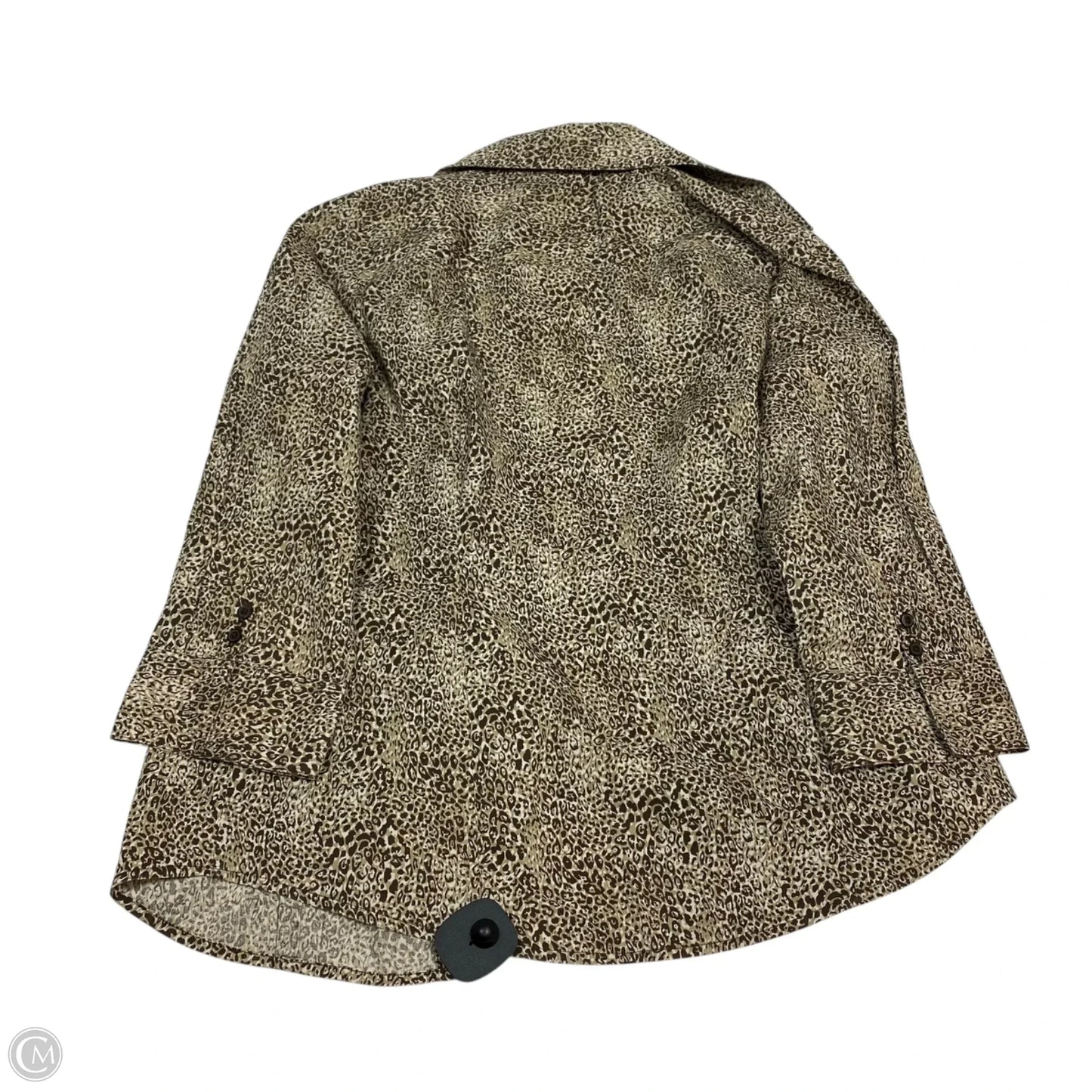 Top 3/4 Sleeve By Kim Rogers In Animal Print, Size: L