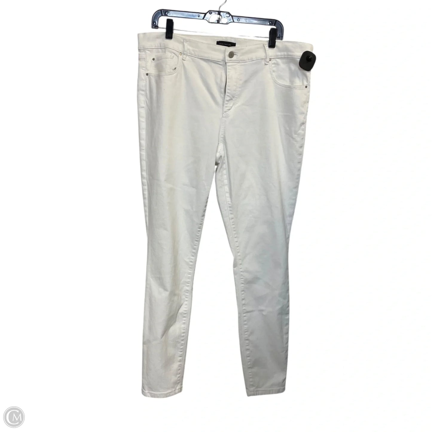 Jeans Straight By Ann Taylor In White Denim, Size: 14