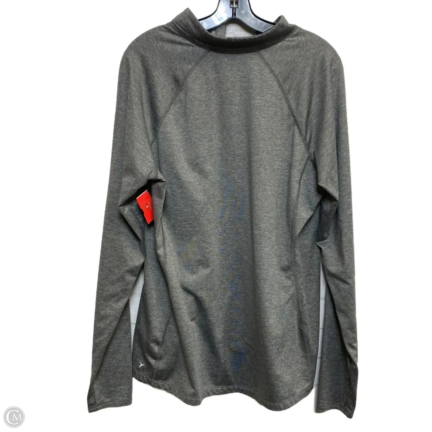 Athletic Top Long Sleeve Collar By Old Navy In Grey, Size: Xl