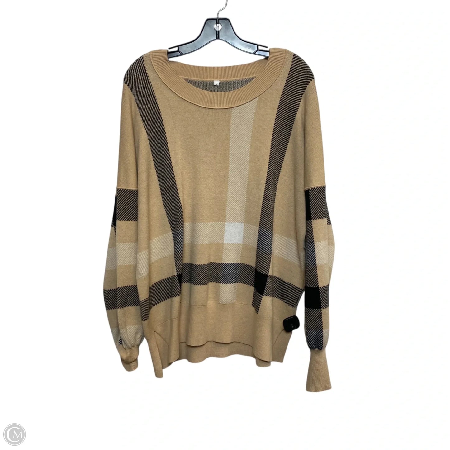 Sweater By Clothes Mentor In Black & Cream, Size: L