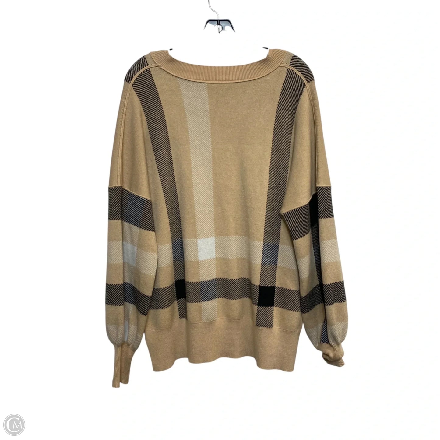 Sweater By Clothes Mentor In Black & Cream, Size: L