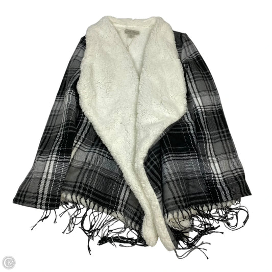 Jacket Shirt By Charlie Paige In Black & Grey, Size: L