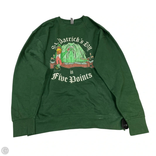 Sweatshirt Crewneck By Cotton Heritage In Green, Size: L
