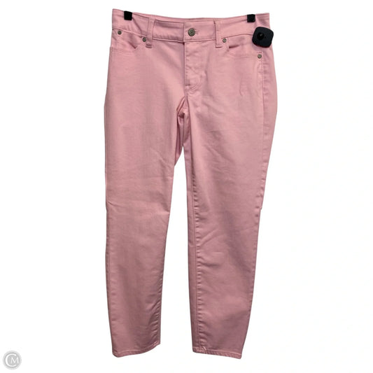 Jeans Straight By Talbots In Pink Denim, Size: 2