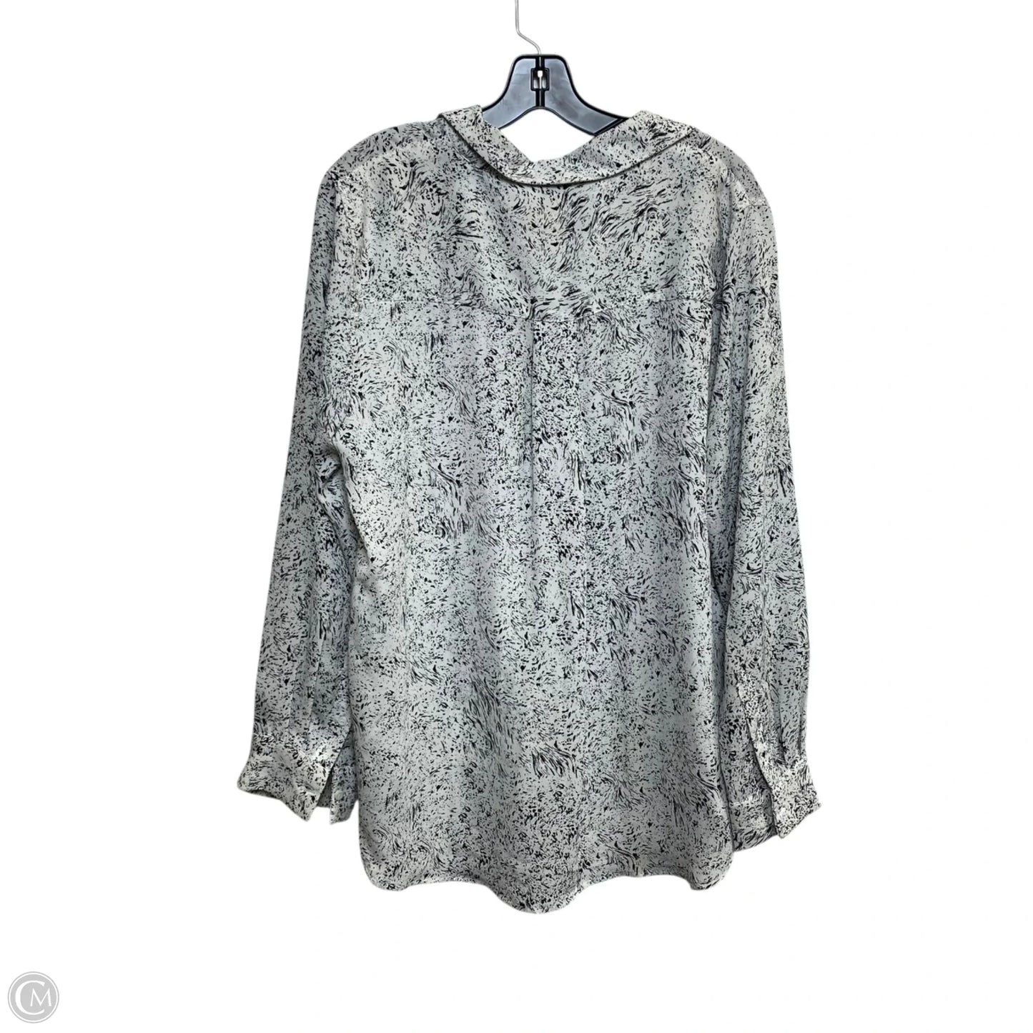 Top Long Sleeve By Philosophy In Black & White, Size: Xl