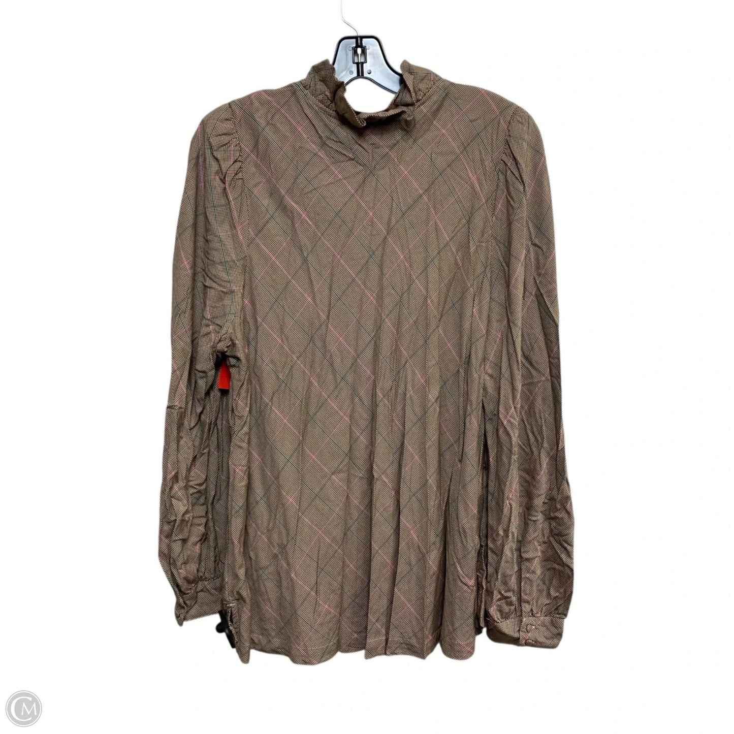 Top Long Sleeve By Crown And Ivy In Brown, Size: Xl
