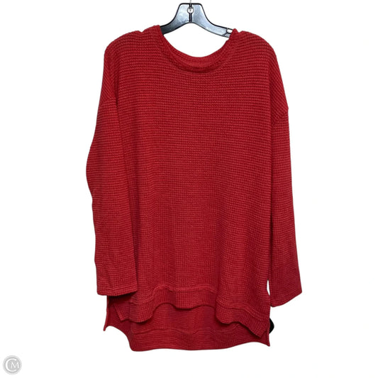 Top Long Sleeve By Clothes Mentor In Red, Size: L