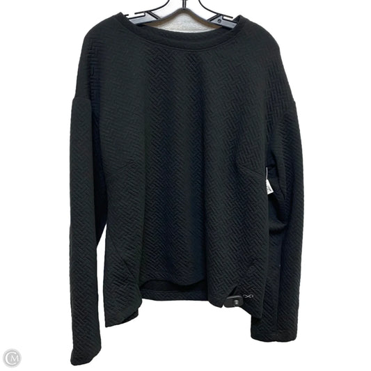 Athletic Top Long Sleeve Crewneck By Freely In Black, Size: Xl