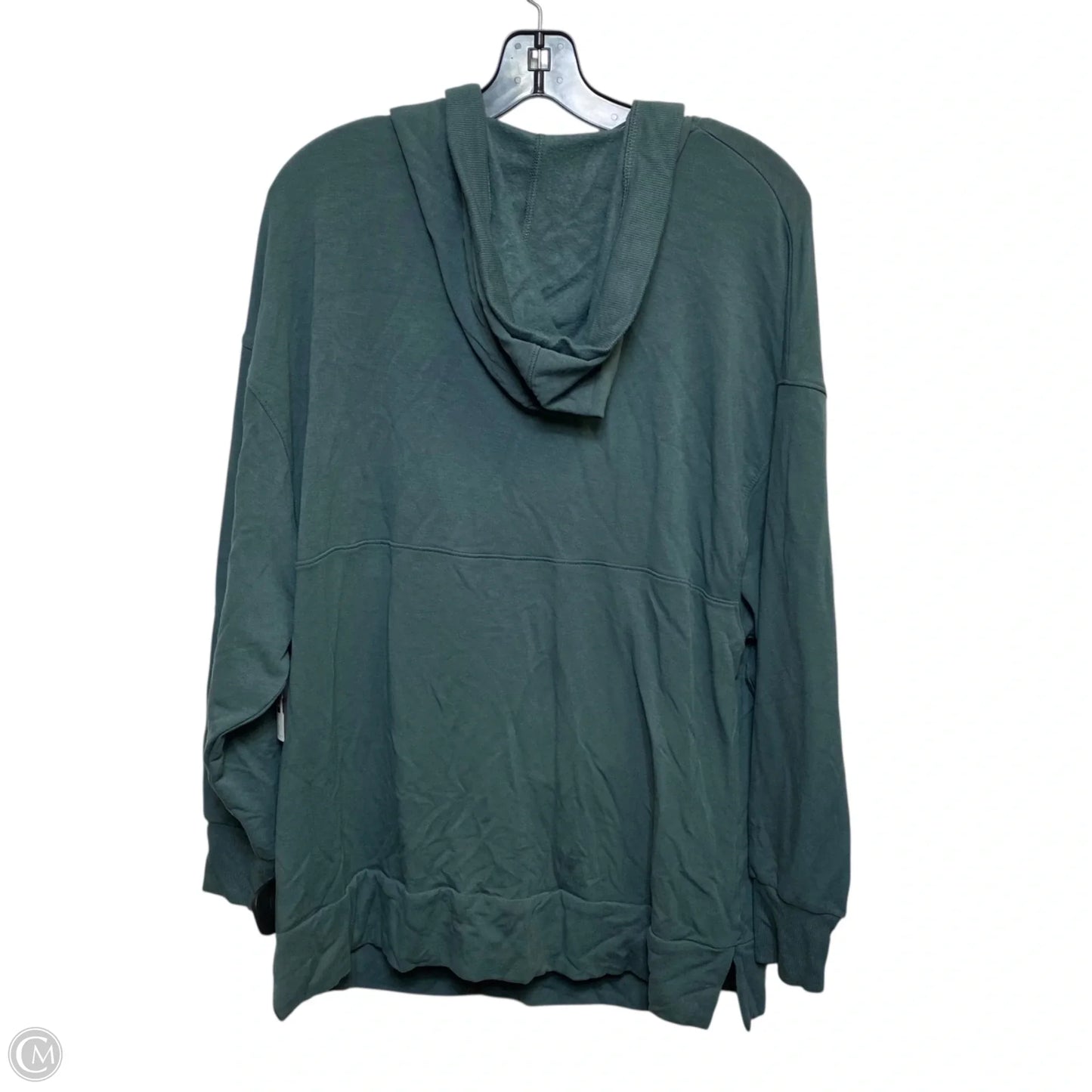 Athletic Top Long Sleeve Hoodie By Old Navy In Green, Size: M