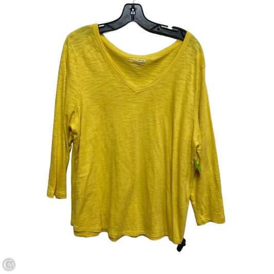 Top Long Sleeve By Chicos In Yellow, Size: Xl
