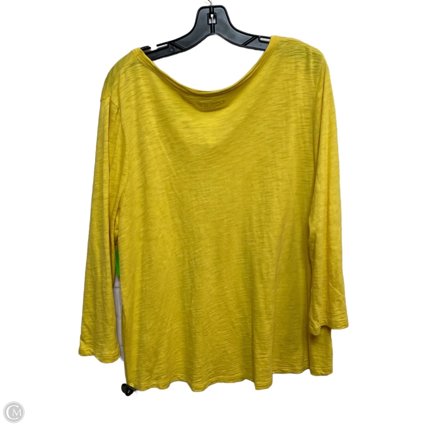 Top Long Sleeve By Chicos In Yellow, Size: Xl