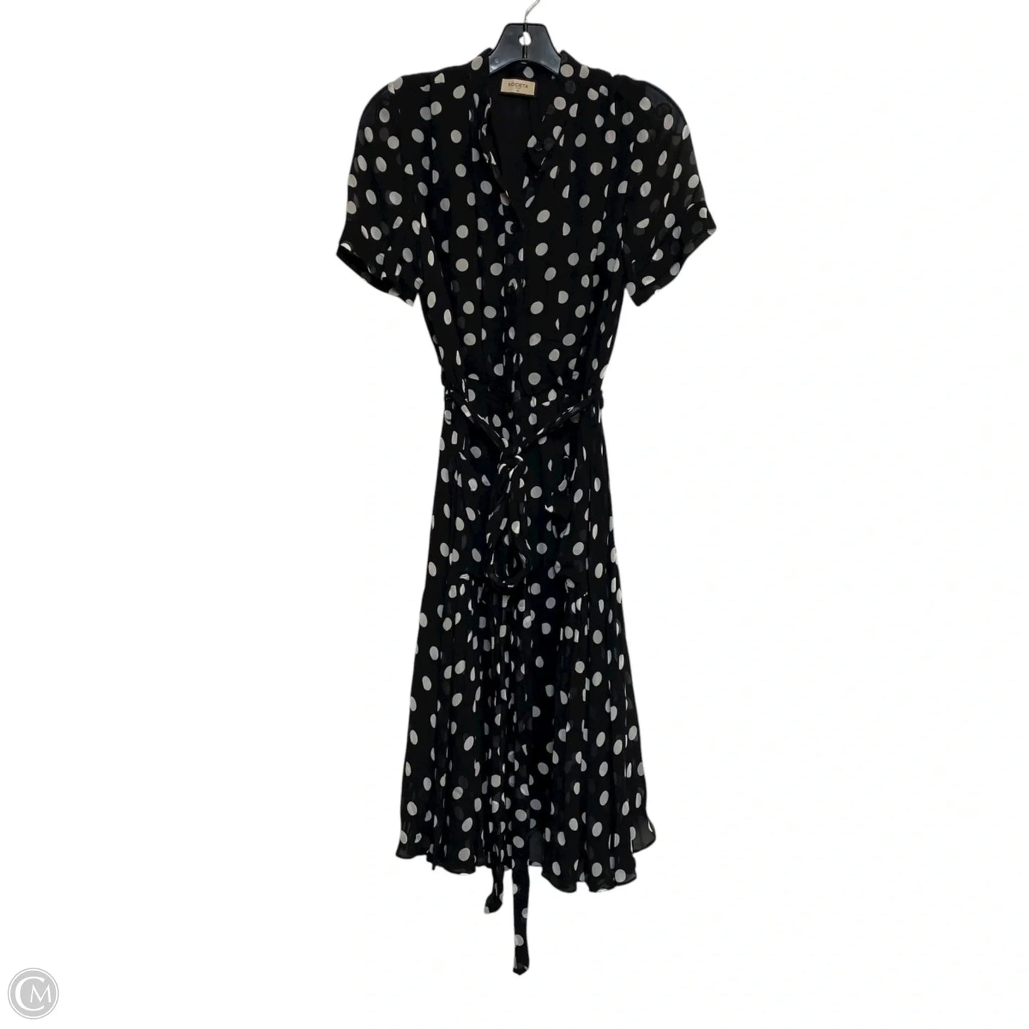 Dress Casual Midi By Societa In Black & White, Size: M