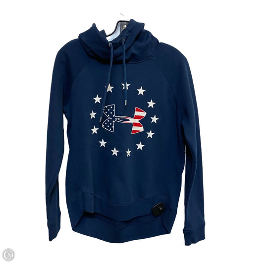 Athletic Sweatshirt Hoodie By Under Armour In Blue, Size: S