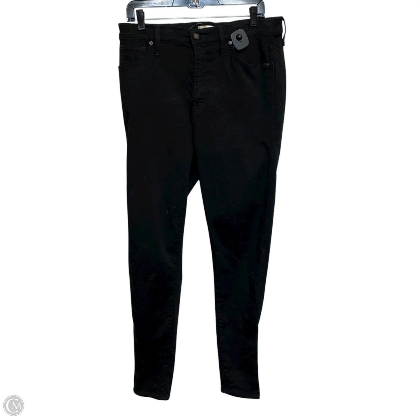 Jeans Skinny By Madewell In Black Denim, Size: 14