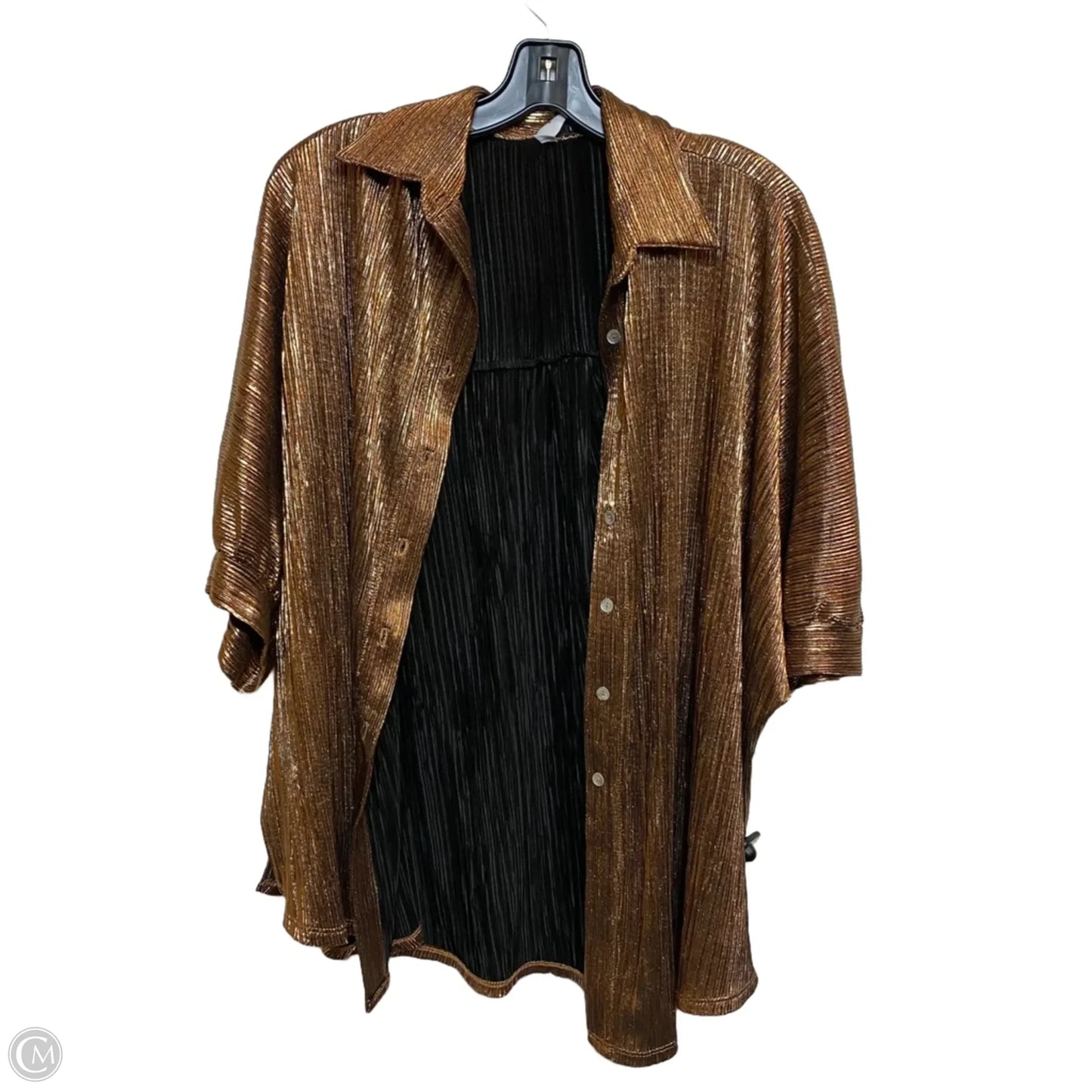 Top 3/4 Sleeve By Adrienne In Bronze, Size: Xs