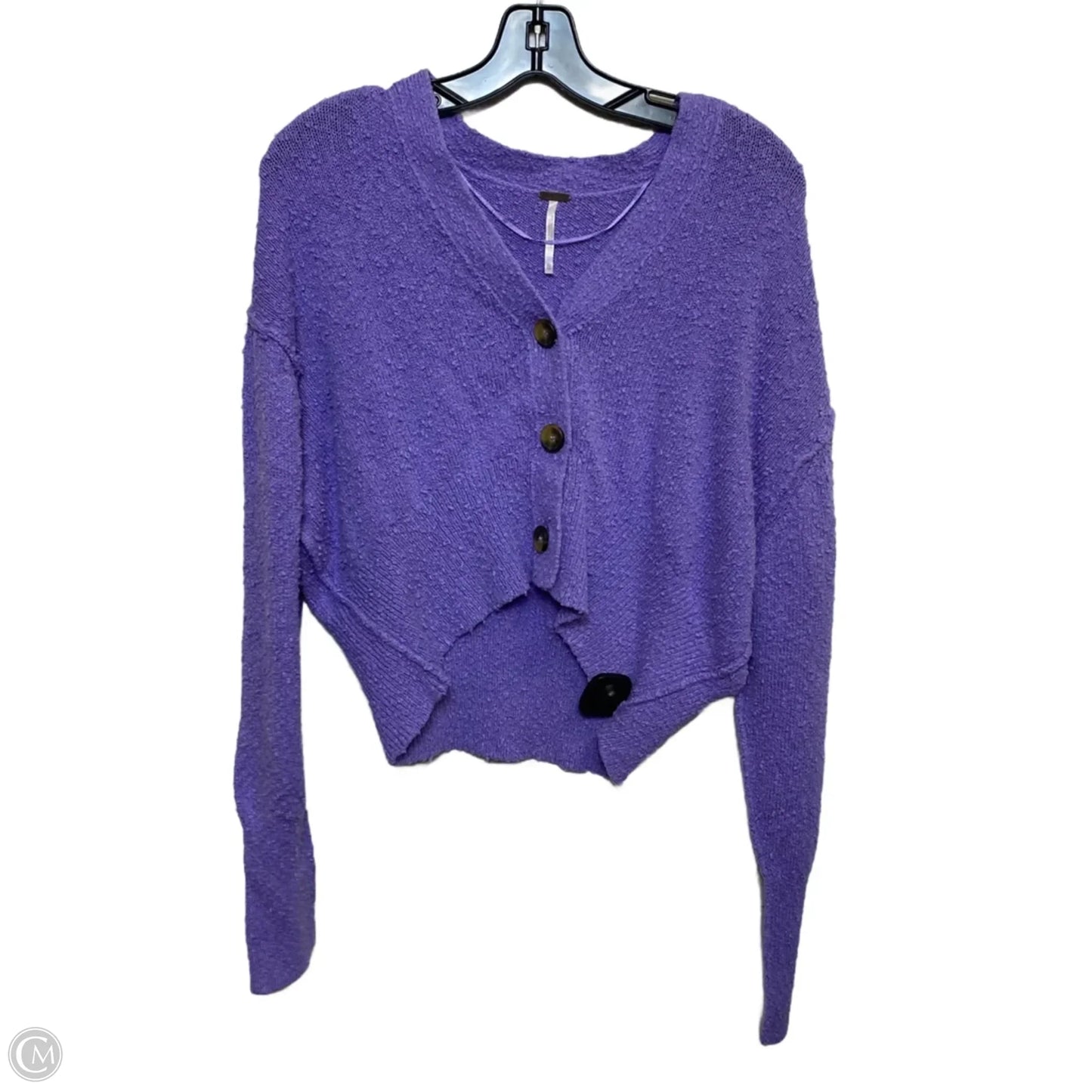 Cardigan By Free People In Purple, Size: Xs