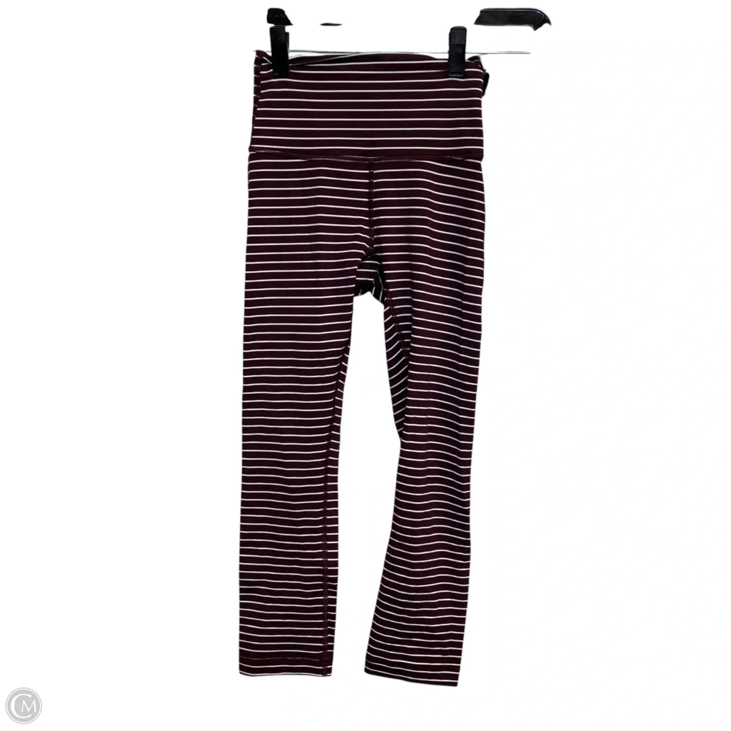 Athletic Leggings Capris By Lululemon In Red & White, Size: 2