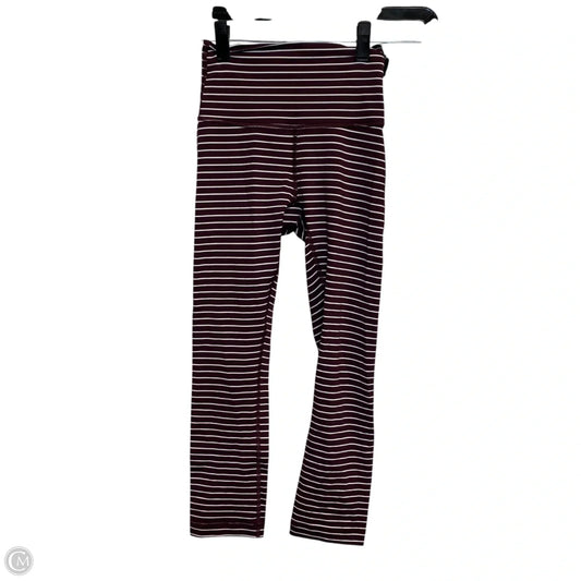 Athletic Leggings Capris By Lululemon In Red & White, Size: 2