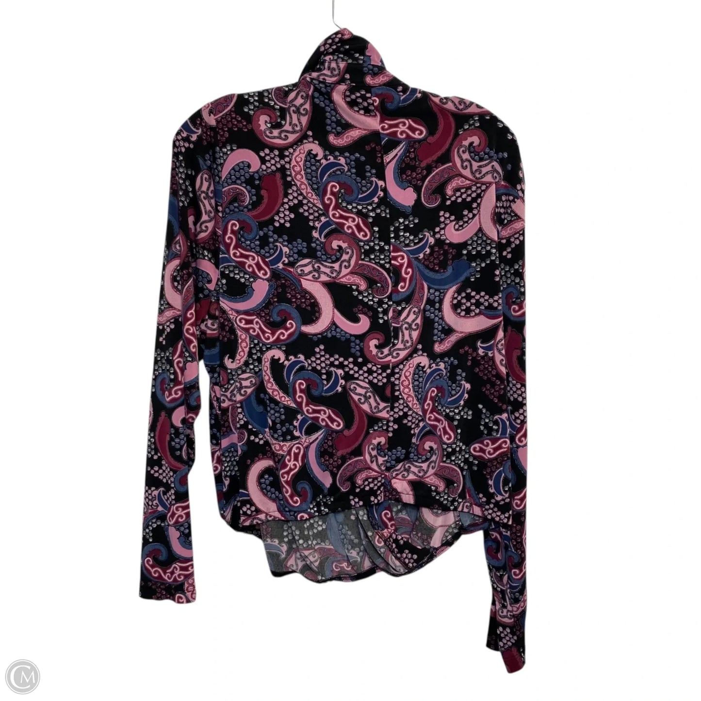 Top Long Sleeve By Lane Bryant In Black & Pink, Size: 1x