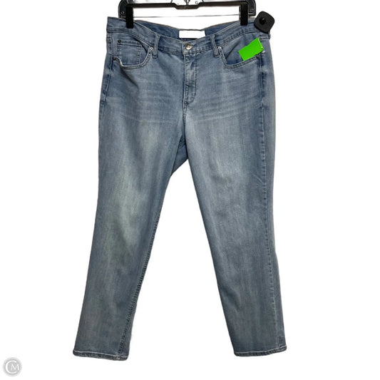 Jeans Cropped By Vintage America In Blue Denim, Size: 14