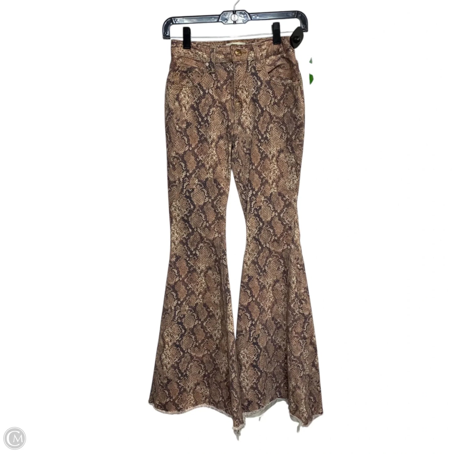 Jeans Flared By Shyanne In Snakeskin Print, Size: 2