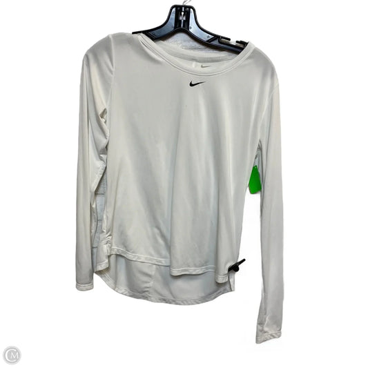 Athletic Top Long Sleeve Crewneck By Nike Apparel In White, Size: M