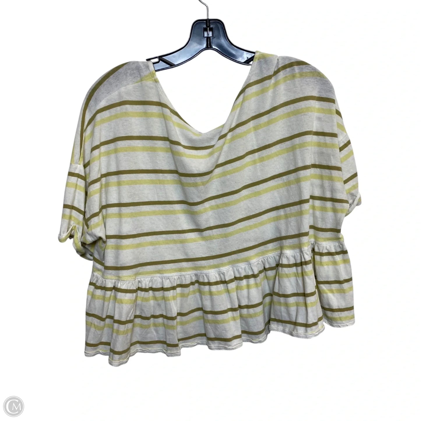 Top Short Sleeve By Out From Under In Green & Yellow, Size: S