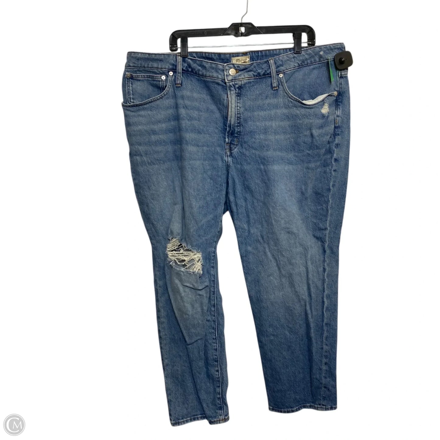 Jeans Straight By Madewell In Blue Denim, Size: 22