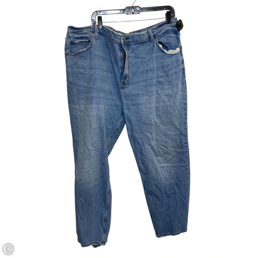 Jeans Straight By Abercrombie And Fitch In Blue Denim, Size: 22