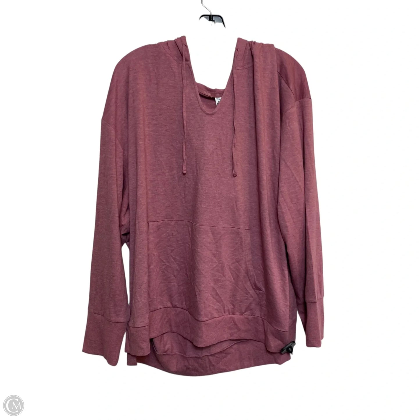 Athletic Top Long Sleeve Hoodie By Rbx In Pink, Size: 3x