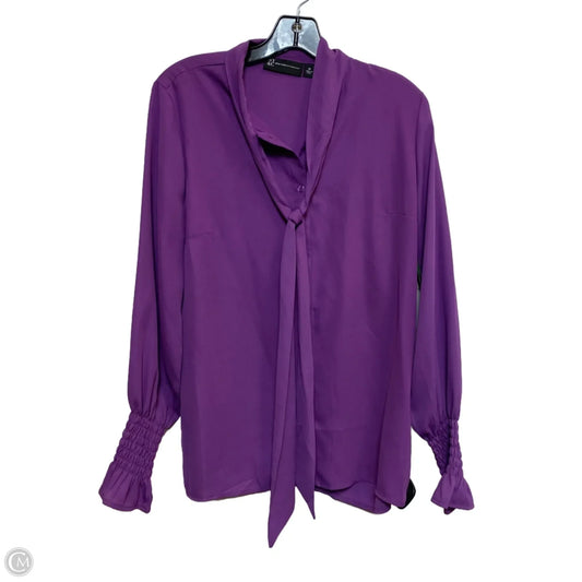 Top Long Sleeve By New York And Co In Purple, Size: M