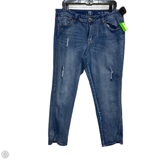 Jeans Skinny By New Directions In Blue Denim, Size: 14